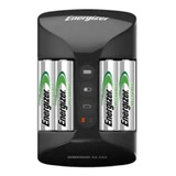 Cargador Baterias Recargables Energizer + 4 Pilas Aa + 4 Aaa