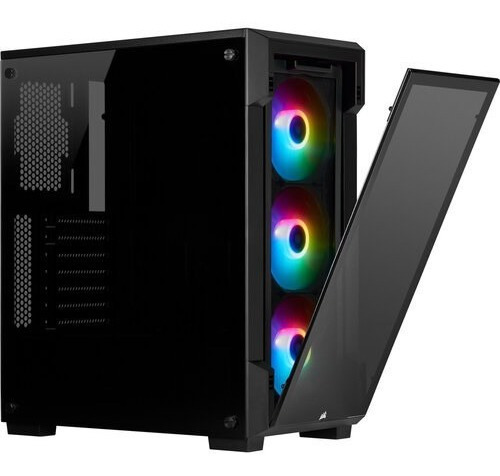 Gabinete Gamer Corsair Icue 220t Rgb Vidrio Templado Negro