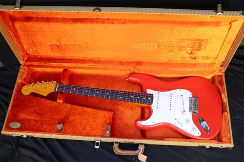 Guitarra Zurda Musikraft Usa Stratocaster 64 Fiesta Red