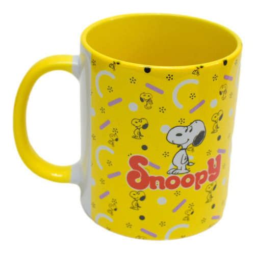 Taza De Ceramica, Snoopy, Interior De Color, 11oz