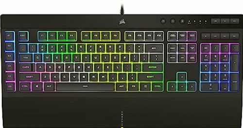 Corsair Gaming K55 Rgb Keybaord, Per Key Rgb Backlight, Dust