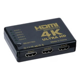 Switch Hdmi 5x1 4k Com Controle + Cabo Hdmi 1,5m Premium 4k