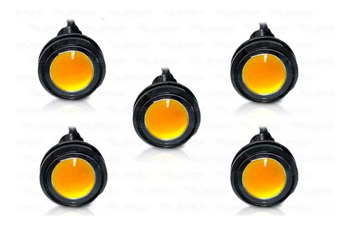 Luz Led Cob Ojo De Aguila Con Lupa 9w Ambar X5