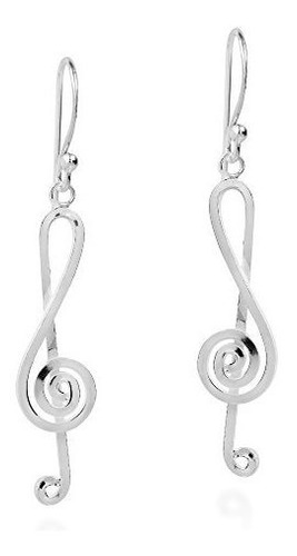 Melody Musical Treble Clef Notes .925 Sterling Silver Dangle
