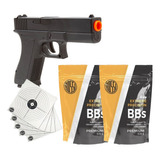 Pistola De Airsoft Gk V307 6mm + 2000 Bolinhas + 5 Alvos