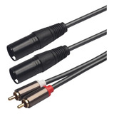 Cable Xlr Dual Macho Rca Dual 1.5m Calidad