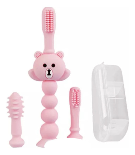 Set Cepillos De Dientes Intercambiable Para Bebe Con Estuche