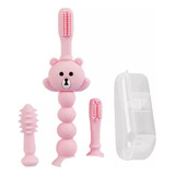 Set Cepillos De Dientes Intercambiable Para Bebe Con Estuche