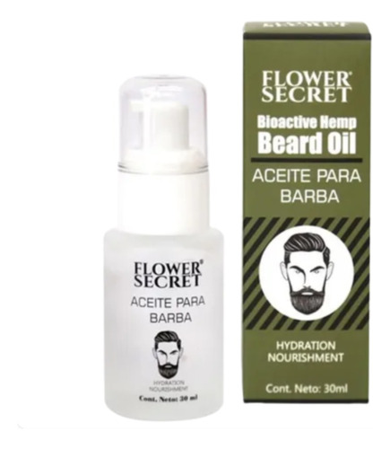 Aceite Crecimiento Barba Facial 30ml Flower Secret