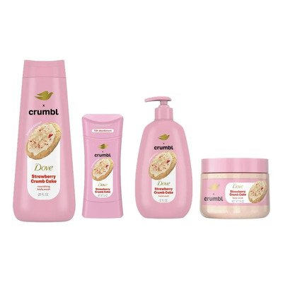 Dove Crumbl Kit Strawberry Crumb Cake 4 Pz | Envío gratis