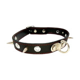 Choker Con Puas 1,5cm Gargantilla Collar Tachas Porta Cadena