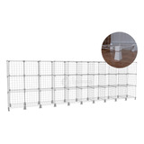 Estante Prateleira 30 Nichos Balcão Horizontal Organizador Cor Tela Branca Com Conectivo Branco