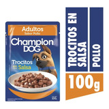 Champion Dog Adulto Pollo Trocitos En Salsa 100gr