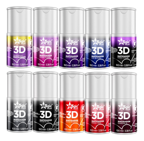 Mini Matizador 3d Magic Color Loiro Ou Ruivo 100ml - Todos  