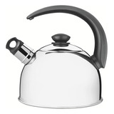 Chaleira Com Apito Aço Inox Cabo Preto 2, 1 L - Tramontina