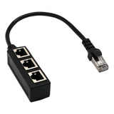 Divisor De Cable De Red Lan Ethernet 1 A 3 Rj45 Adaptador