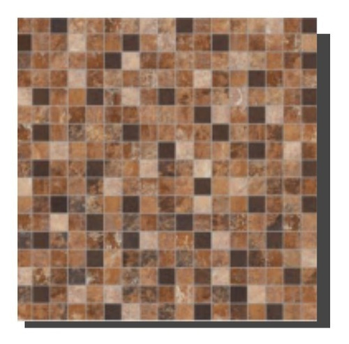 Pisos Ceramicos - Ceramica Bano Pared Mix Marron 36x36 Xm2