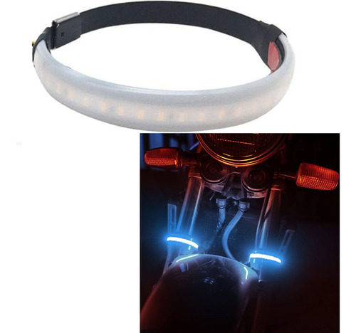 Anillo Tira Led Amortiguador Moto Flash Intermitente Giro