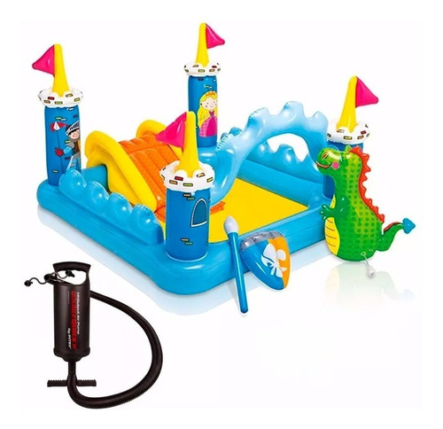 Pileta Inflable Intex Playcenter Castle Castillo + Inflador