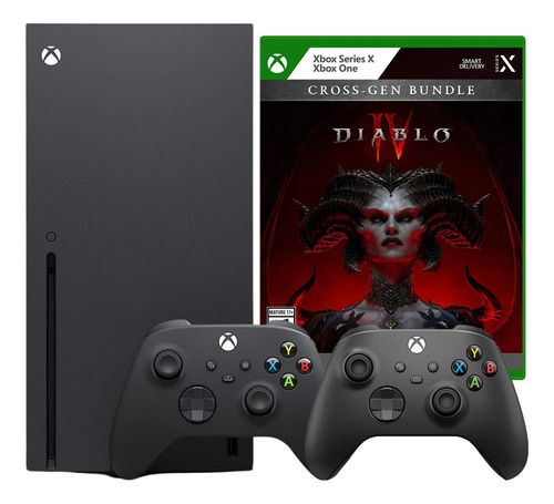 Xbox Series X Edição Diablo Iv Lacrado Promoção + Jogo + 2 Controles Envio Rapido Pronta Entrega 1 Ano De Garantia