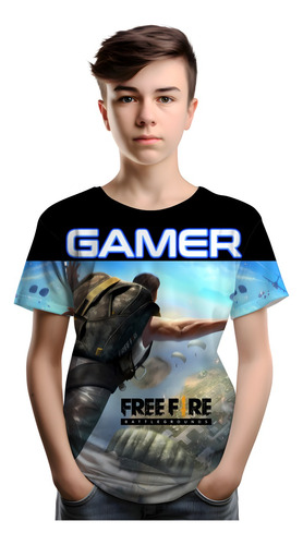 Playera Niños Freefire Videojuegos Gamer2  Full Print 