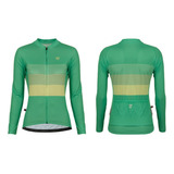 Jersey Ciclismo Gw M/l Mujer Fade Verde