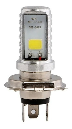 Foco Led Bombillo H4 Hs1 Motos Luz Blanco Xenon 1800 Lumenes