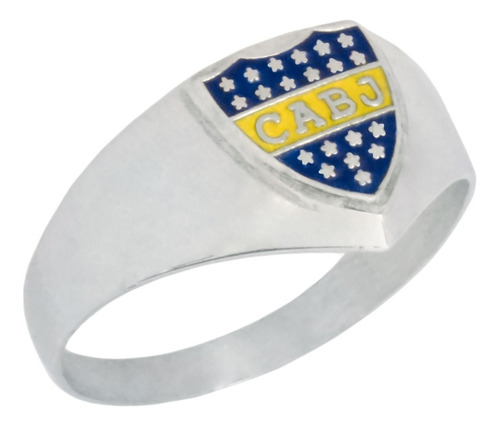 Anillo Club Atlético Boca Juniors Plata 925  