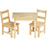 Set De Mesa Y 2 Sillas De Madera Para Niños.