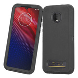 Funda Annymall Moto Z3/z3 Play Full 360 Heavy +protect Negra