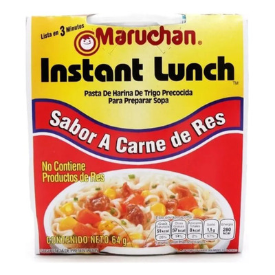 Pack Sopa Maruchan 12 Piezas Sabor Carne De Res De 64 Grs. C | MercadoLibre