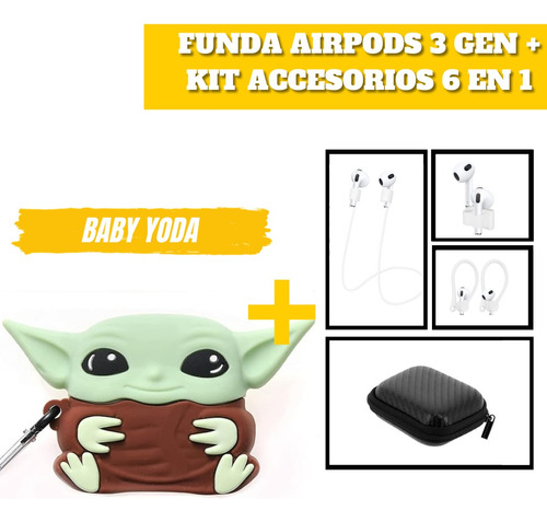 Funda Para AirPods 3 Gen Muchos Modelos + Accesorios 6 En 1