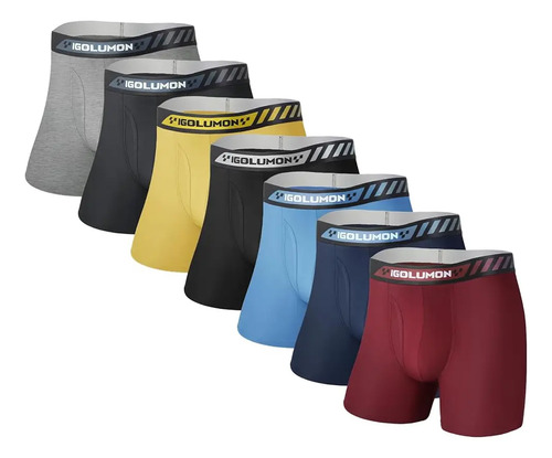 Boxers Largo Hombre 7pz De Bambú Ropa Interior Hombre Cómoda | Meses sin interés