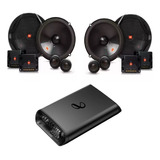 Paquete 2 Set De Medios Jbl Gx608c+amplificador 2804a