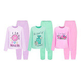  Kit 3 Pijama Feminino Soft Pelucia Inverno Longo Adulto Ful