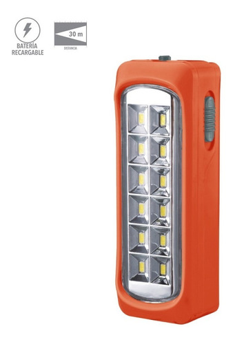 Lámpara Portátil Led 3.5 W Batería Recargable 6 H Tecnolite Color De La Carcasa Naranja Color De La Linterna Naranja Color De La Luz Luz De Día 100/240v
