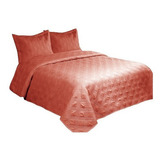 Cubrecamas Cover Quilt Verano 1 Plaza F. Almohadon Dkama D2 Color D4 - Terracota