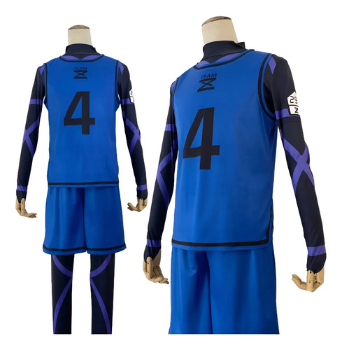 Disfraz De Anime For Cosplay Blue Lock, Uniforme Escolar