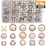 Rustark 150 Botones De Perlas Surtidos Botón De Resina De