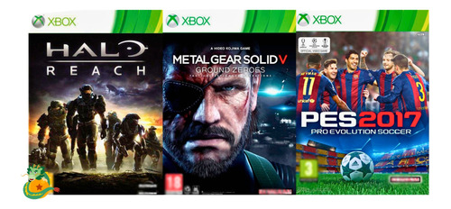 Pes 17 - Metal Gear Solid V - Halo Reach Xbox 360 Original