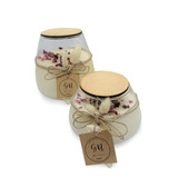 Set Vela/velón De Soja Aromática En Vidrio Bombe Kit