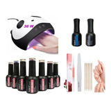 Kit Inicial X11u Cabina Led Uv 36w Gel Uñas Semipermanentes