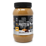 Crema De Cacahuate Con Cacao + Whey Protein Isolate 470g.
