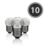 Kit 10 Lâmpadas Decorativas Bolinha Mini 7w E27 Clara 220v Cor Da Luz Branco-quente