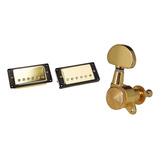 1 Juego De Humbucker Pickup Gold Para Gibson Les Paul De Rep