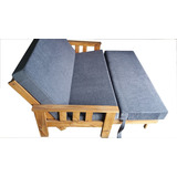 Futon 2 Cpos C/pie Chenil Placa Y Alta Densidad Envio Gratis