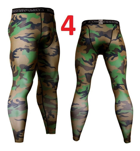 Calzas De Compresion  Camuflaje Miitar