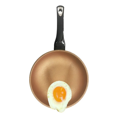Wok Cooks'master Titanio Antiadherente Cerámica Aluminio 26cm Negro | Envío gratis