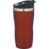 Copo Em Aço Inox Com Vedação Na Tampa Mor Coffee To Go 450ml Cor Vermelho Liso