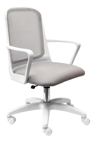 Silla Oficina Giratoria Escritorio Fresa Blanca Plástica Env